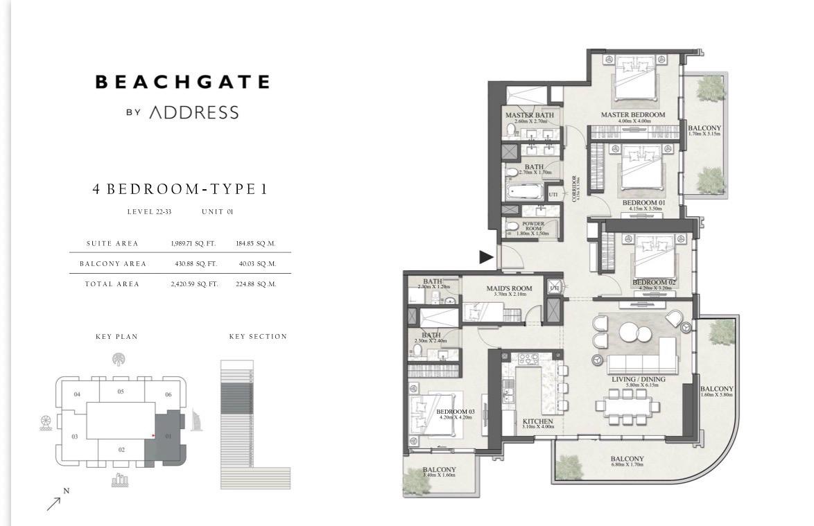 4 Bedroom Distressed Resale at Beachgate by Address floor plan